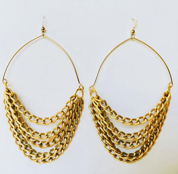 Boho Gold Hoop Earrings