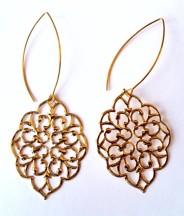 Gold Bohemian Dangle Earrings