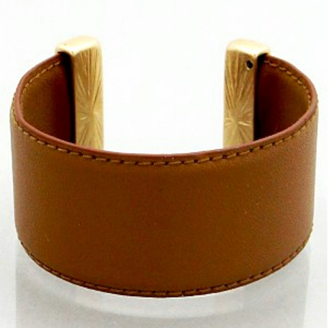 Camel Leather Cuff Bracelet