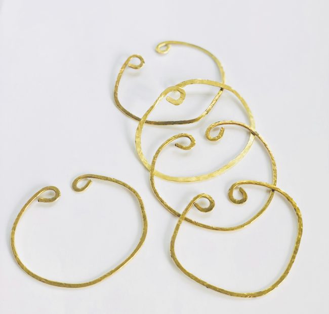 Hammered Brass Bracelets - Image 4