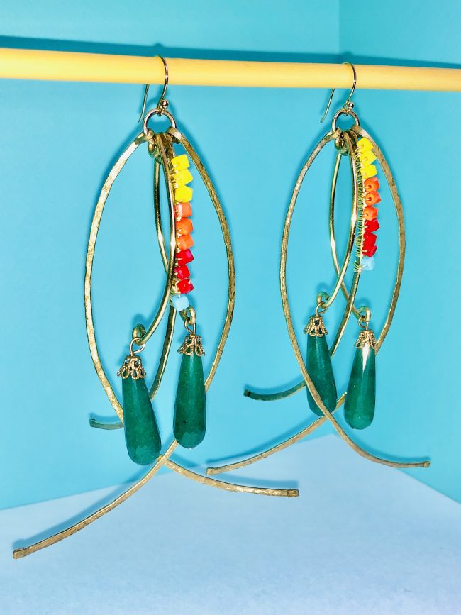Jade Dangle Earrings - Image 2