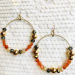 Gold hoops earrings