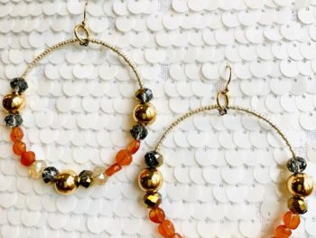 Gold hoops earrings