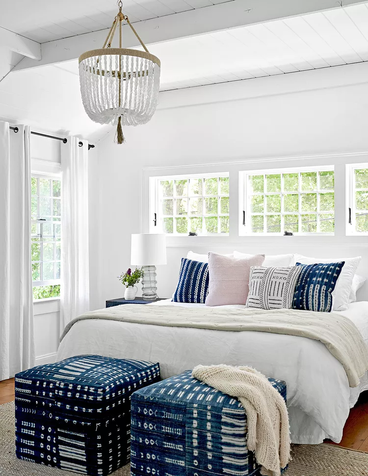 Modern Blue bedroom accents 