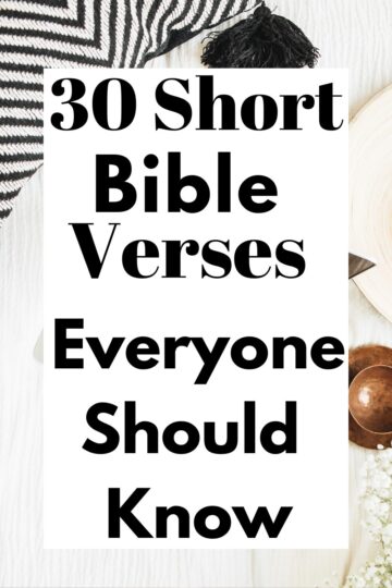 30 Short Bible Verses Everyone Should Know