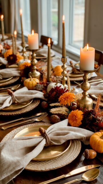Thanksgiving table decor, Holiday Decor