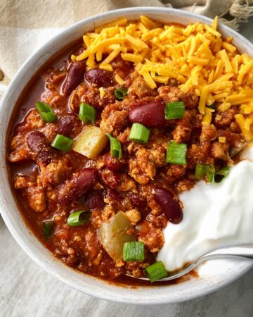 The Best Easy Homemade Chili Recipe with Turkey Option