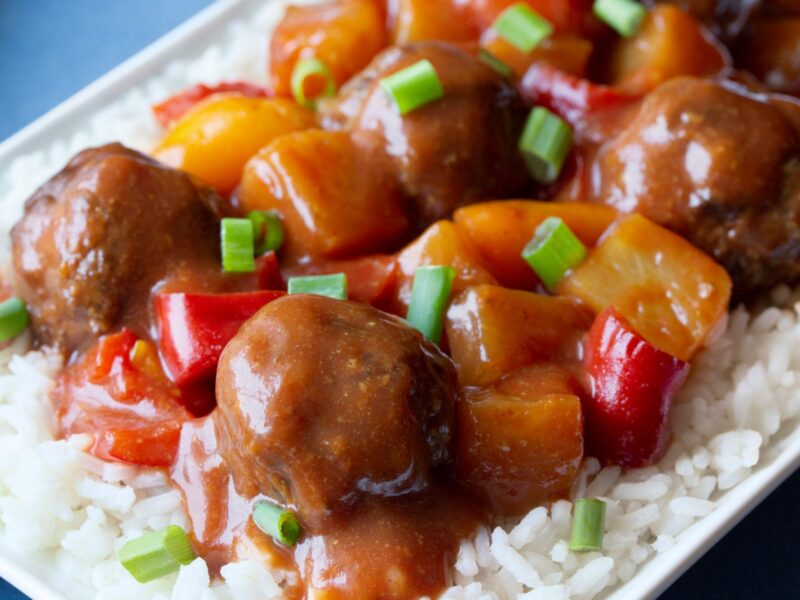 Slow Cooker Pineapple Brown Sugar Meatballs